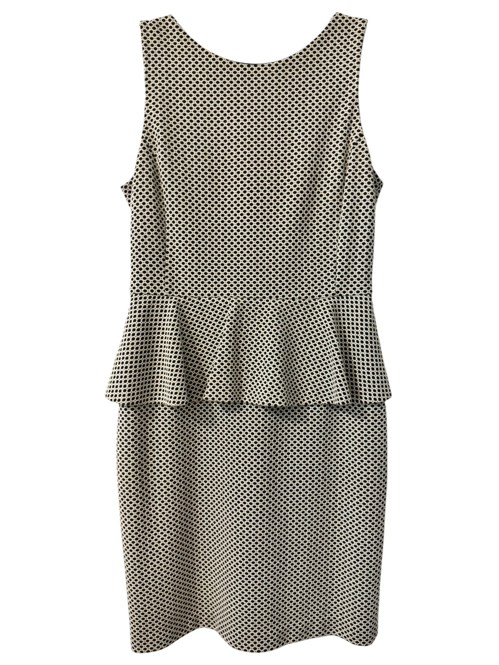 Banana Republic Black and White Peplum Pencil Dress